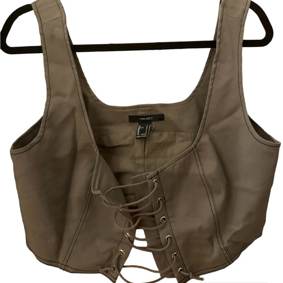 forever 21 corset size Large (Brown Verison of the photo) - Picture 3 of 4